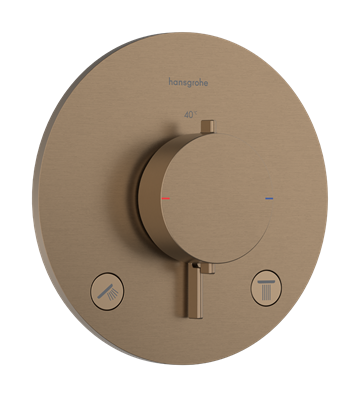 hansgrohe Ecostat S Termostatarmatur til indbygning - Børstet bronze PVD