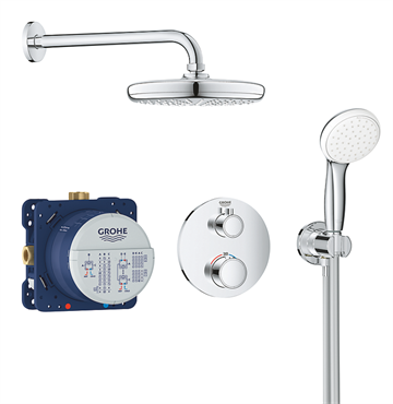 Grohe grohtherm sampak Brusesæt med Tempesta 210 m håndbrus Tempesta 100