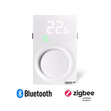 DEVIreg Incontrol med ledningsføler i hvid - Med gulvføler