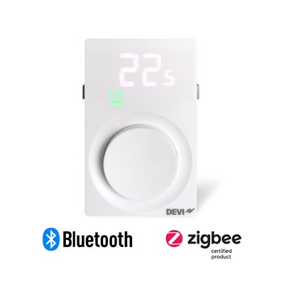 DEVIreg Incontrol med ledningsføler i hvid - Med gulvføler