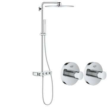 Grohe Euphoria 310 Cube SmartControl brusesystem med termostat i krom inkl. 2 gratis kroge