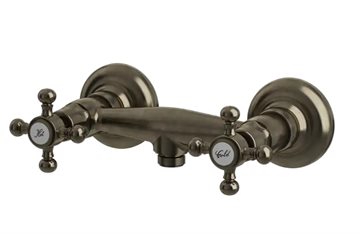 LAVABO Retro 2-Grebs Brusearmatur i bruneret natur messing