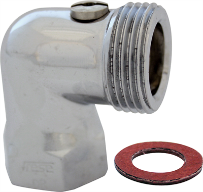 kuglehane vinkelløbende muffe/nippel m/afspærring