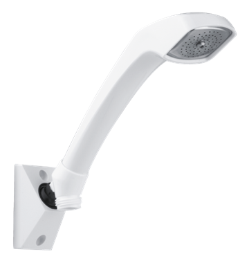 Damixa Perlespray håndbruser m/vægholder, hvid