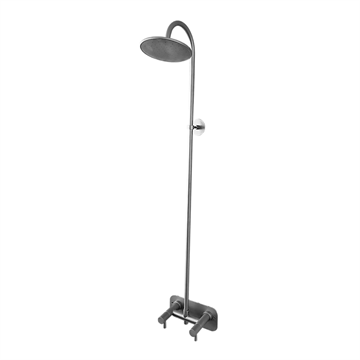 Frostline DUO vægbruser 15mm (og ½") 150-350mm - Glasblæst rustfrit stål