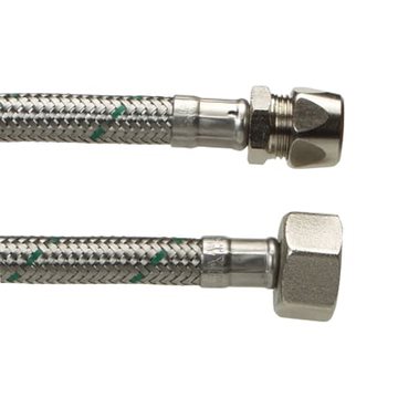 Fleksible tilslutnings slange - Fleksibleslange 10 mm x 1/2 x 300 mm.
