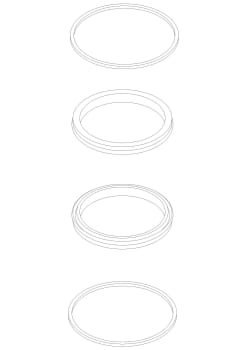 Damixa slidringe/læbepakning til køkkentud