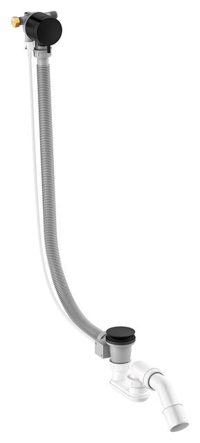 Damixa Silhouet afløb m/indløb via overløb til badekar, matsort