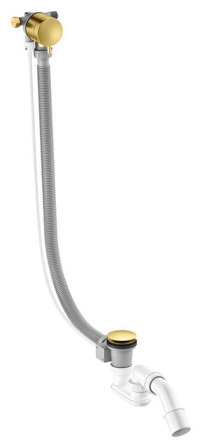 Damixa Silhouet afløb m/indløb via overløb til badekar, børstet messing