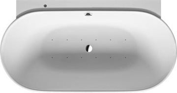 Duravit Luv Spa-kar back-to-wall, med sømløs panel og bensæt, med to ryglæn med Air-System 1800 x 950 mm