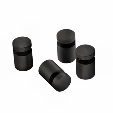 Pressalit spejlbeslag i sort mat - 4 stk.