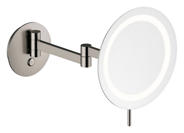 Damixa Zen Makeup spejl med lys, børstet grafitgrå PVD