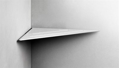 Unidrain ReFrame hjørnehylde - Børstet stål