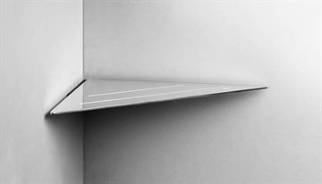 Unidrain ReFrame hjørnehylde -  Poleret stål