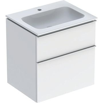 Geberit Icon møbelpakke 600x480x630 mm i Hvid, højglans og blankforkromet greb
