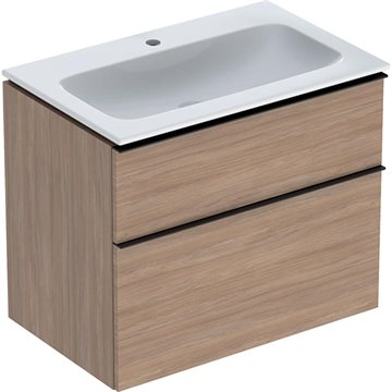 Geberit Icon møbelpakke 750x480x630 mm i eg natur melamin træstruktur