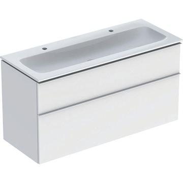 Geberit Icon møbelpakke 1200x480x630 mm i Hvid, mat med hvide greb & KeraTect