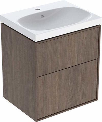 Ifö Sense Art møbelpakke 60 cm med 2 skuffer - nøddetræ / melamin træstruktur