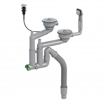 Intra komplet Afløbssæt Til 1½ eller dobbeltkumme med løft-op