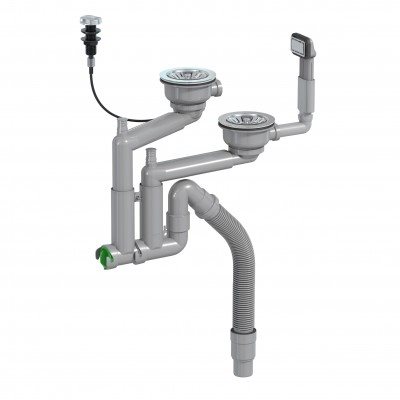 Intra komplet Afløbssæt Til 1½ eller dobbeltkumme med løft-op