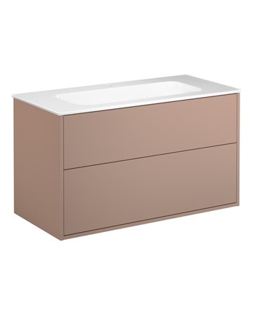 Gustavsberg Artic møbelpakke 100 cm inkl. vask - Fersken/hvid