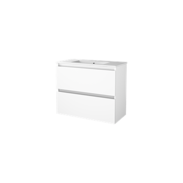 Sanibell Basicline kompakt møbelpakke 80x39cm, Hvid højglans