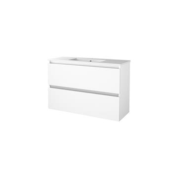 Sanibell Basicline kompakt møbelsæt 100x39cm, Hvid højglans