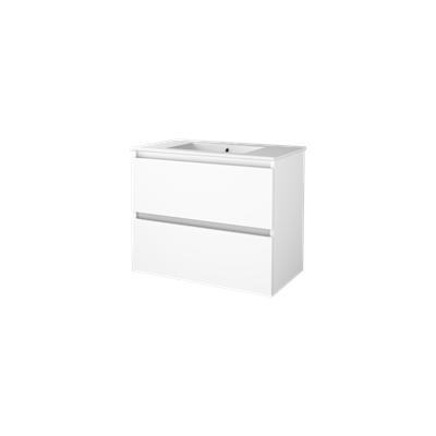 Sanibell Basicline badeværelsesmøbel 80x46cm, Hvid højglans