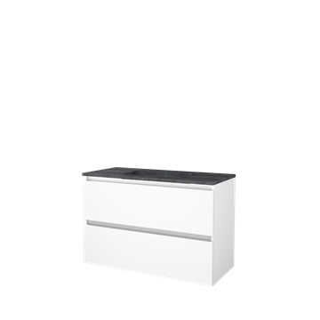 Sanibell Basicline badeværelsesmøbel 100x46cm, Hvid højglans