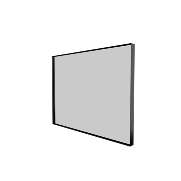 Sanibell Basicline spejl 80x60cm i matsort aluramme