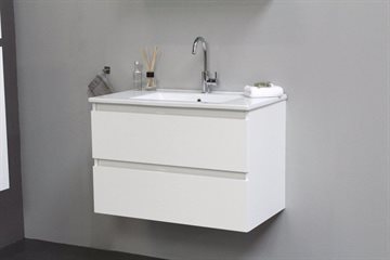 Sanibell Online møbelsæt 81x46,5 cm m/skuffer, højglans hvid - flatpack