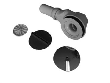 Duravit afløb til brusekar - vandret afløb afløbshoved 90 mm - Hvid