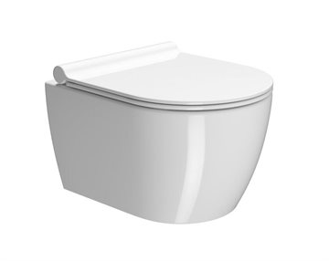 GSI Pura kompakt vægtoilet 46x35cm med swirlflush, uden skyllekant