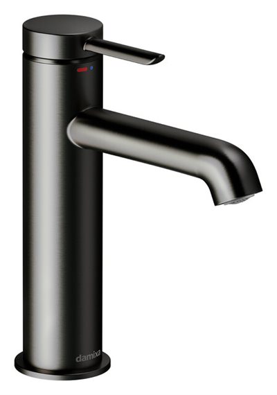 Damixa Iris medium håndvaskarmatur - børstet grafit grå