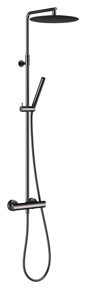 Damixa Iris slim brusesystem i Børstet grafit grå