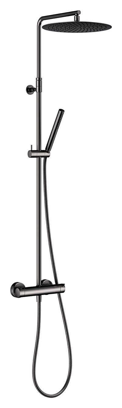 Damixa Iris slim brusesystem i Børstet grafit grå