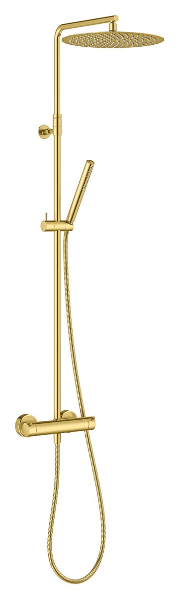 Damixa Iris slim brusesystem i børstet messing