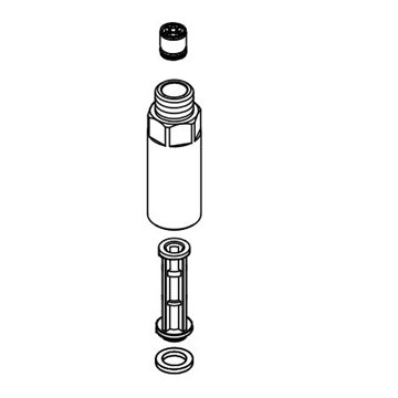 Hangrohe Kontraventilpatron med finfilter