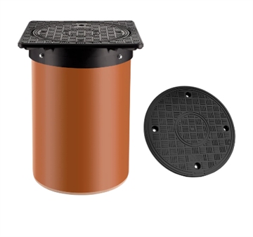 Kombi Ringen 315/400 mm firkantet dæksel med PP-skørt, 1,5 ton