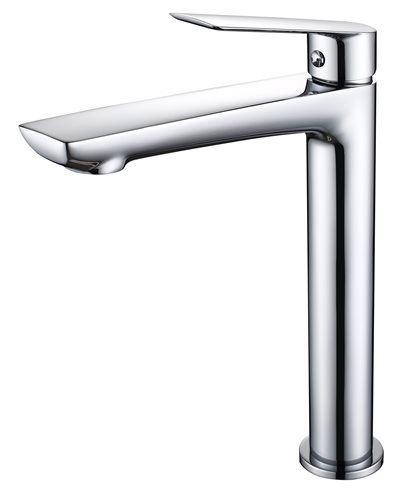 Cassøe Sleek højt håndvaskarmatur med bundventil, Krom