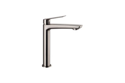 Cassøe Sleek højt håndvaskarmatur med bundventil, Børstet krom