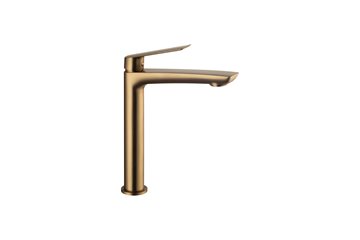 Cassøe Sleek højt håndvaskarmatur med bundventil, Børstet messing