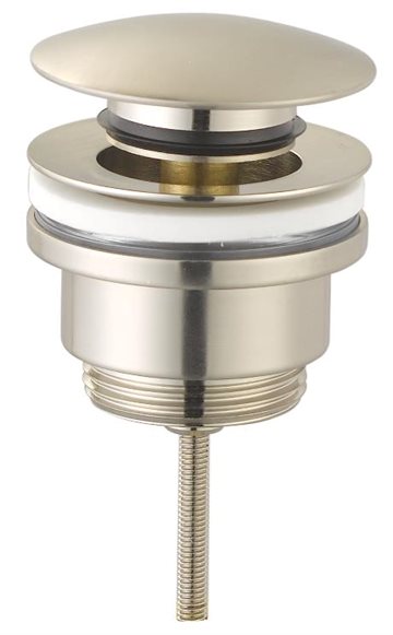 Universal push-up bundventil - Børstet krom