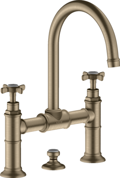 AXOR Montreux håndvaskarmatur 220 mm tud, M. bundventil, Børstet Nikkel PVD