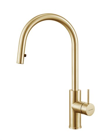 NOBA CK04 køkkenarmatur med udtræk, Børstet messing