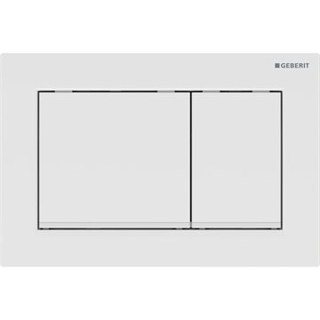 Geberit Omega 30 Square Betjeningsplade - hvid / hvid mat