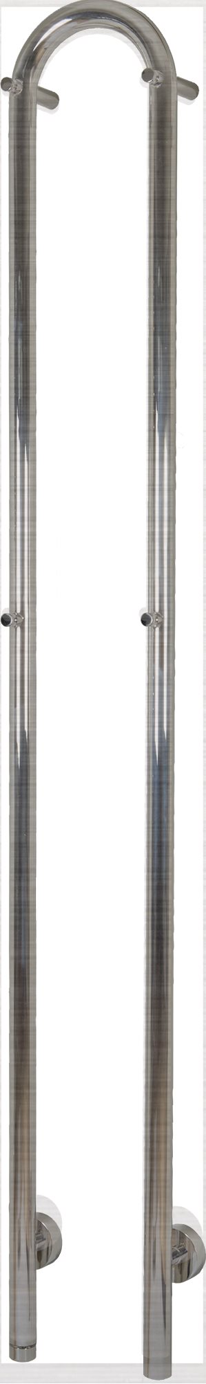 Kriss Duo El-håndklædevarmer 1480x190 mm børstet rustfrit stål 
