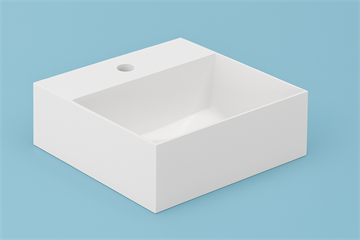 Lavabo Elegance SQ 35 håndvask 35 x 35 cm m/hanehul, Hvid
