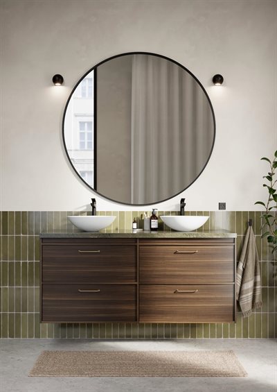 Globe væglampe – mat sort