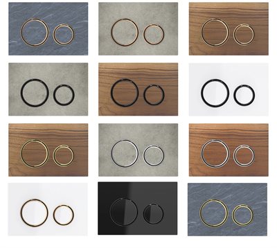 Geberit Sigma 50 Round betjeningsplader - vælge materiale / farve